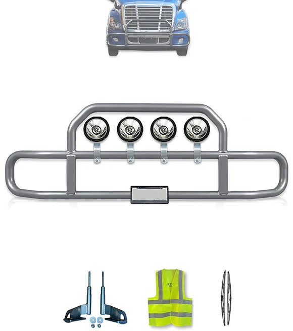 Gray Front Grille Deer Moose Bumper Guard 2008-2017 Freightliner Cascadia 125 113