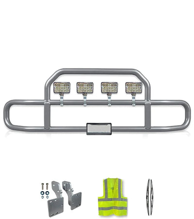 Gray Front Grille Deer Moose Bumper Guard 1999-2003 Mack CH Set-Back