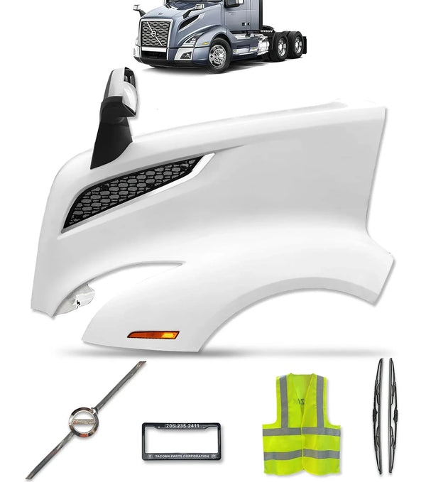 Hood Fender Fiberglass with Set accessories Driver 2018+ Volvo VNL