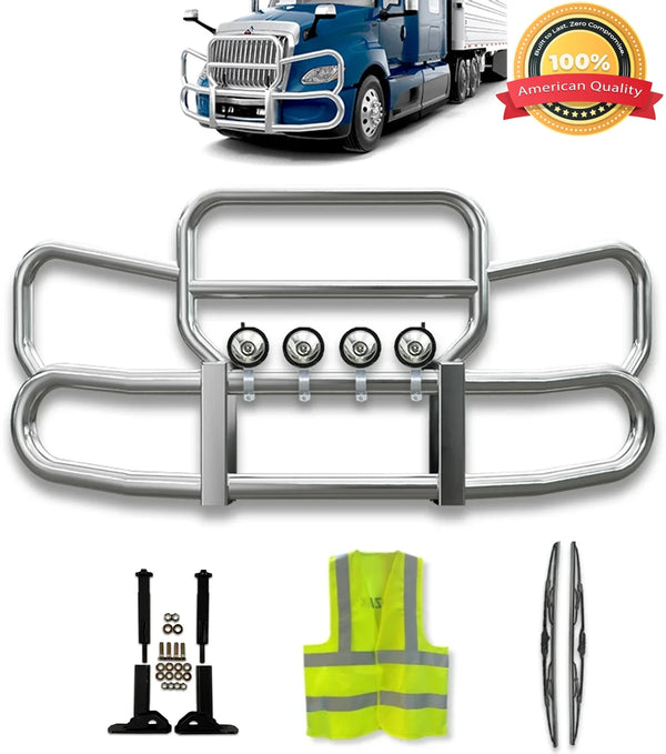 Front Steel Grille Deer Guard Herd 300 2017-2025 International LT LT625