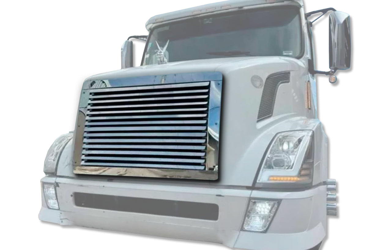 Front Louvered Grille Chrome 2004-2017 Volvo VNL 670 730 780