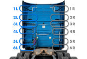 Upper & Lower Wind Cab Fairing Support Brackets Set 1L 2L 3L 4L 5L 6L Driver 2018-2024 Volvo VNL