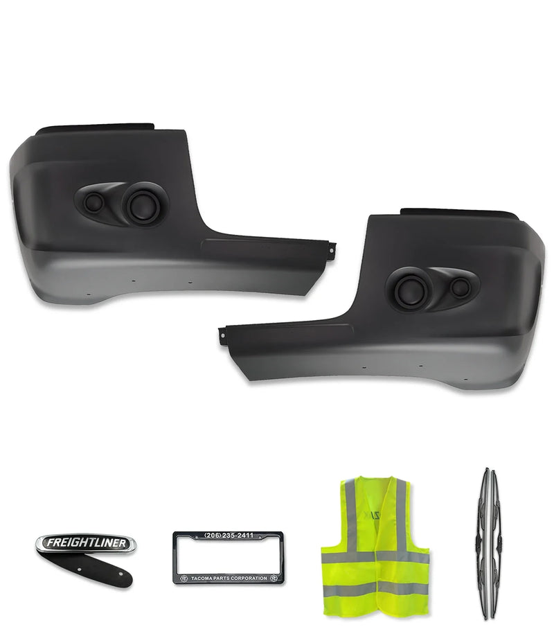 Bumper Corners No Holes Plastic Set 2005-2011 Freightliner Century 112 120