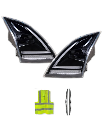 Headlights Full LED Black Set 2018+ Volvo VNL VNR