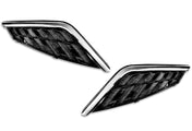 Side Hood Grille Vents Black with Chrome Stripe Set 2025+ Volvo VN VNL New
