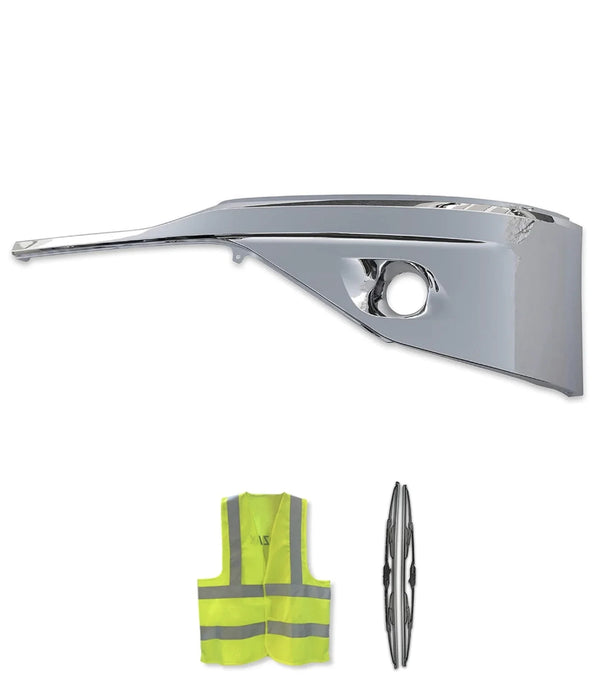 Bumper Cover Chrome With Fog Hole Driver 2022+ Kenworth T680