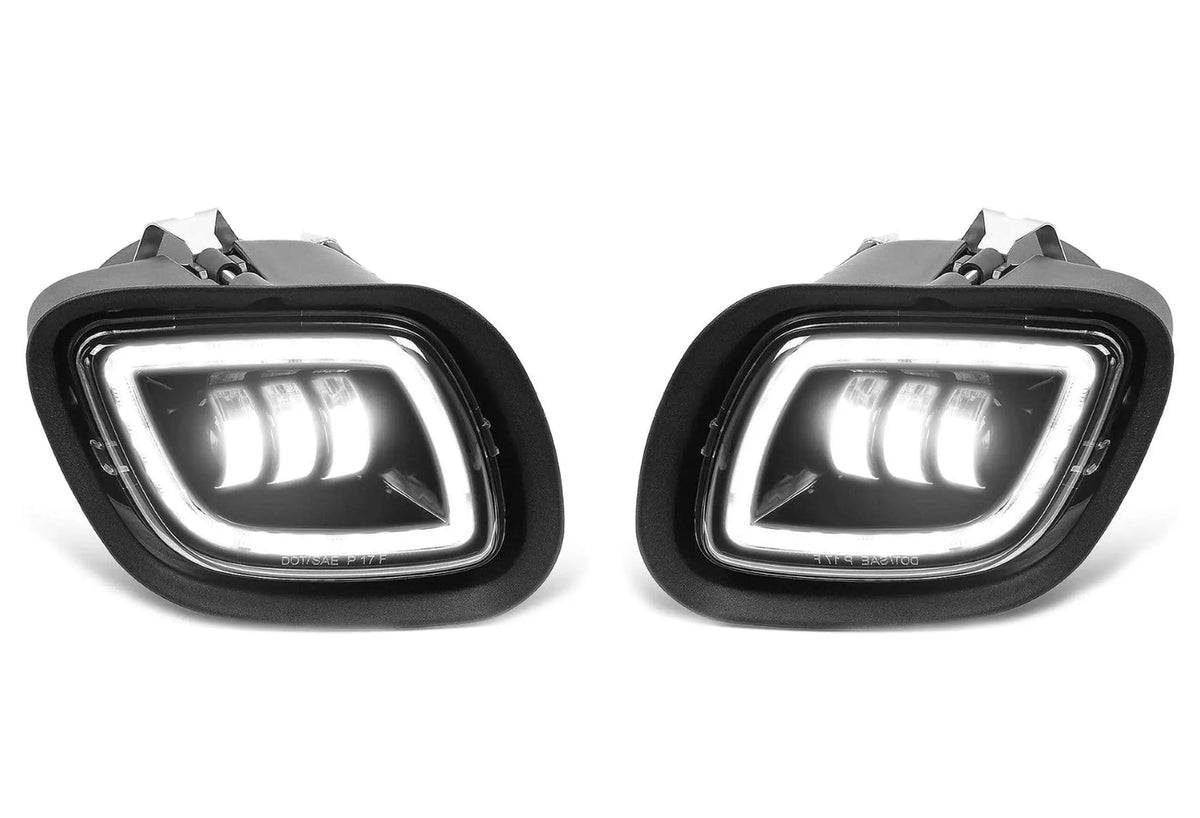 Full LED Projector Fog Lights Black Pair Freightliner Cascadia 2008-2017 - 