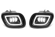 Full LED Projector Fog Lights Black Pair Freightliner Cascadia 2008-2017 - 