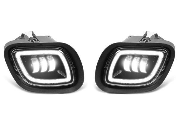 Full LED Projector Fog Lights Black Pair Freightliner Cascadia 2008-2017 - 