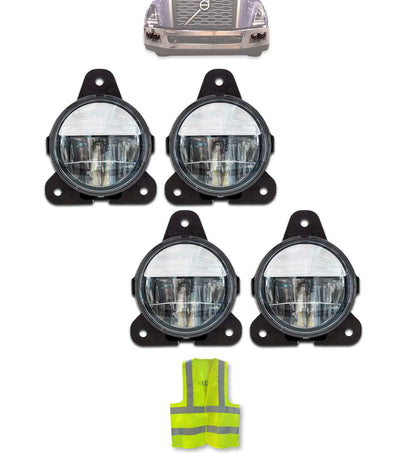LED Fog Lights Lamps and Driving Lamps 4 Pcs 2018+ Volvo VNL