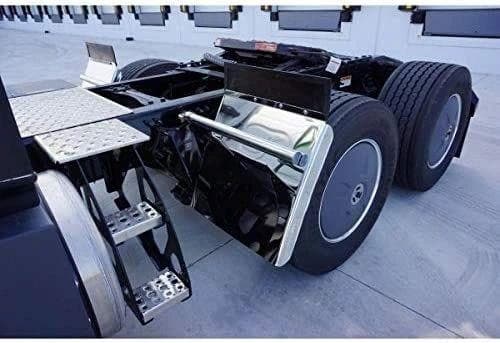 KOZAK Quarter Fender Set 24" x 24" Stainless Steel Semi Truck Compatible with Freightliner, Volvo, Kenworth, Mac, International, Peterbilt - All mounting Hardware Included