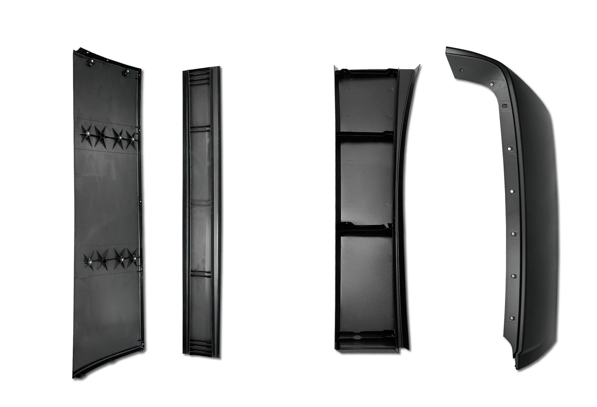 Lower and Upper Behind Cab Fairings With Extensions and Brackets Set 2004-2017 Volvo VNL