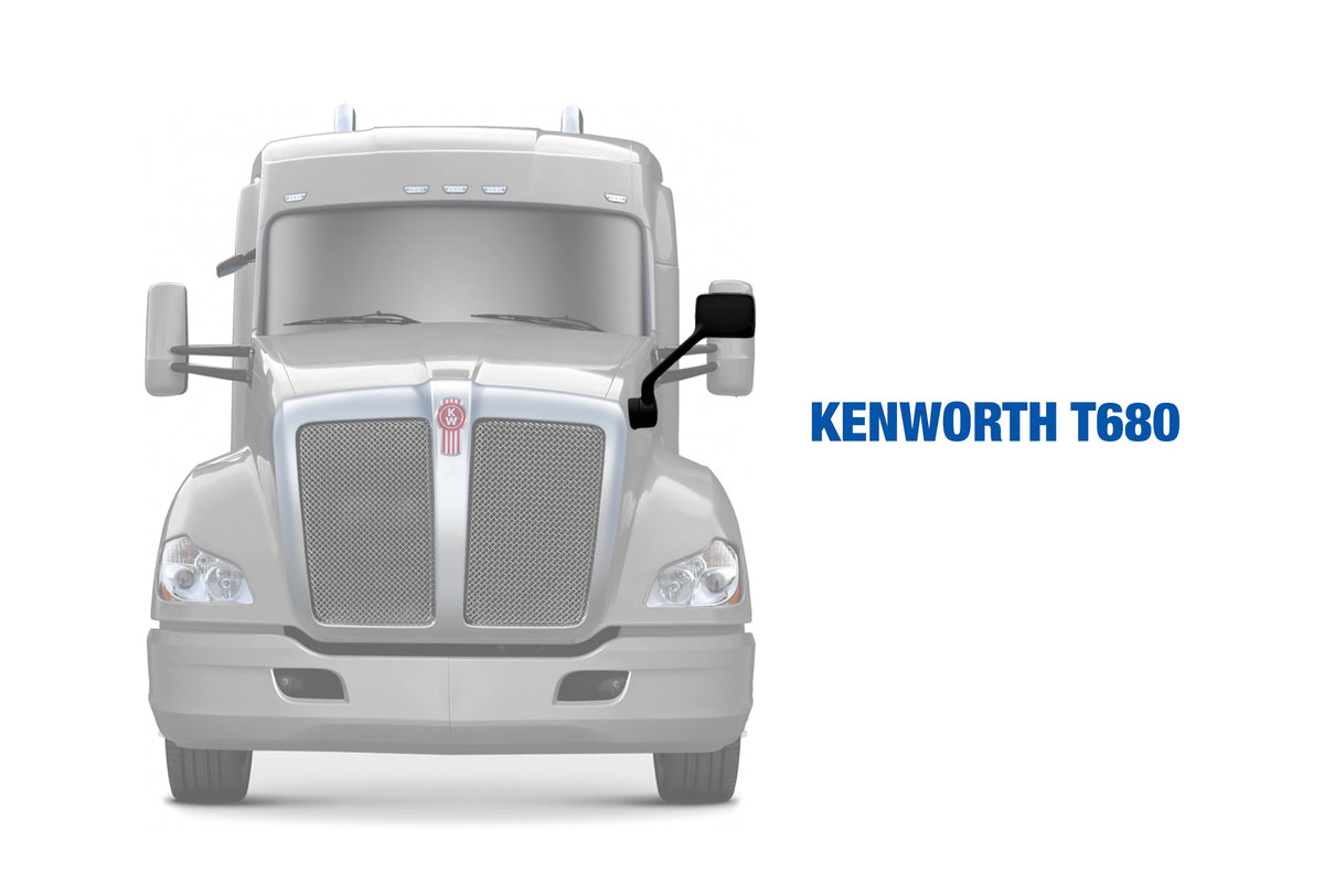 Hood Mirror Black Driver 2011-2021 Kenworth T680