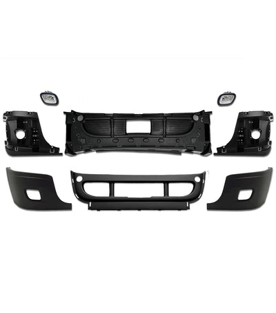 Bumper Set with Fog Light Holes 6 Pcs Includes 2 Pcs Fog Light 2008-2017 Freightliner Cascadia 125 113
