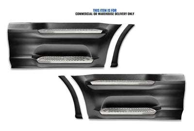 Front Step Side Panels w/Brackets, Upper & Lower Metal Steps, Extensions Set 2022+ Peterbilt 579