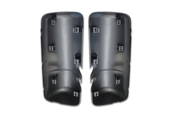 KOZAK Black Door Mirror Covers Right Passenger and Left Driver Side Pair Set (Two Piece) For Kenworth T680 T880 Truck Accessories PLUS Wipers, Logo and KOZAK Vest
