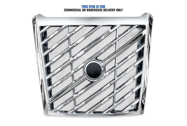 Front Platnum Chrome Grille with Bug Screen and Chrome Trims Moulding 2025+ Volvo VNL New