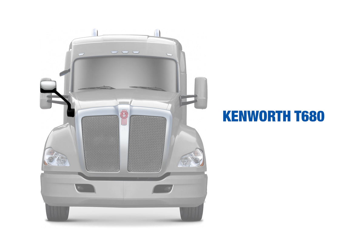 Hood Mirror Chrome Passenger 2011-2021 Kenworth T680