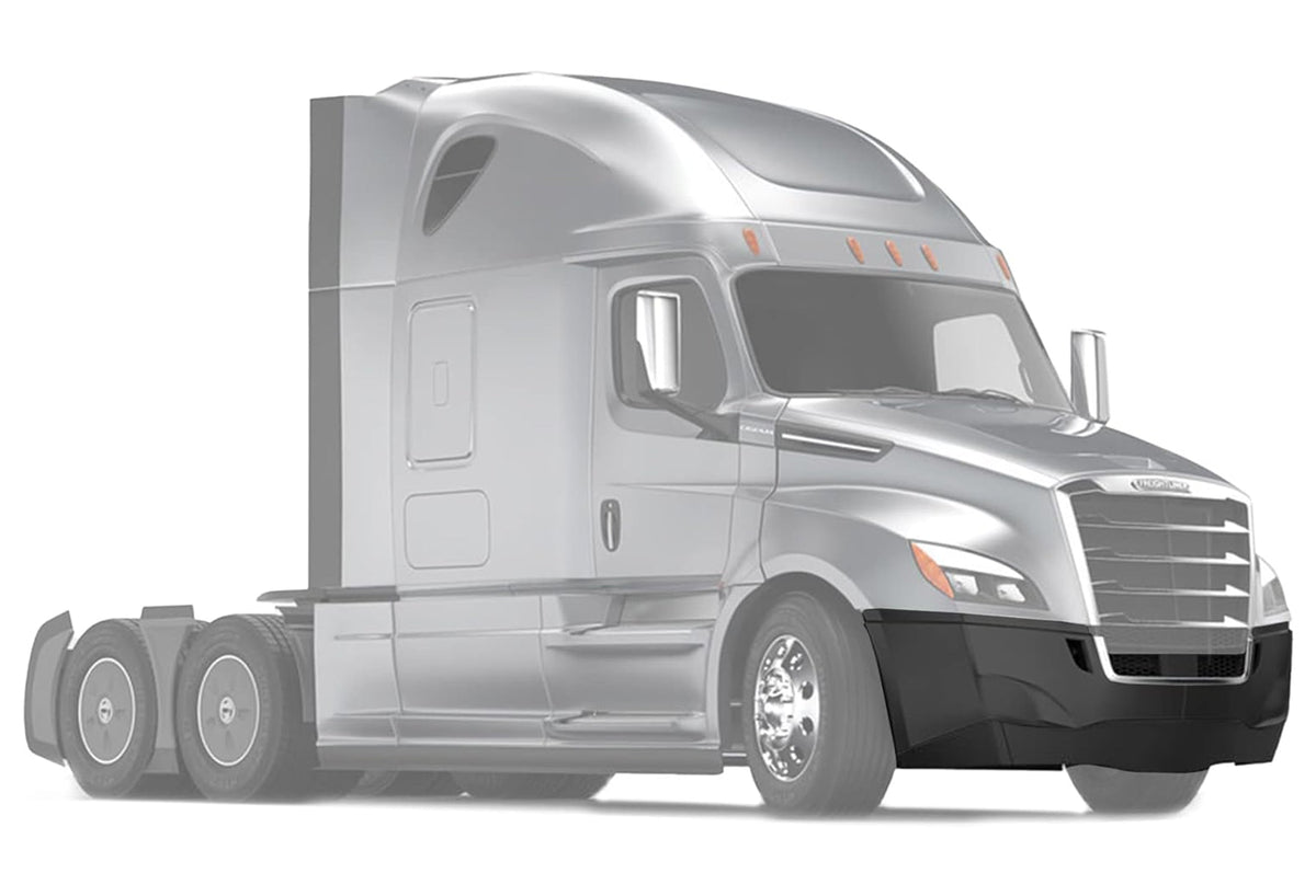 Bumper w/out Fog Holes Plastic w/ Brackets 2018+ Freightliner Cascadia 126 116