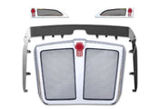 Fiberglass Hood w/ Grille & Bug Deflector, Air Intakes, Inner Bezels, LED Headlights, Mirrors – Set 2013-2021 Kenworth T680