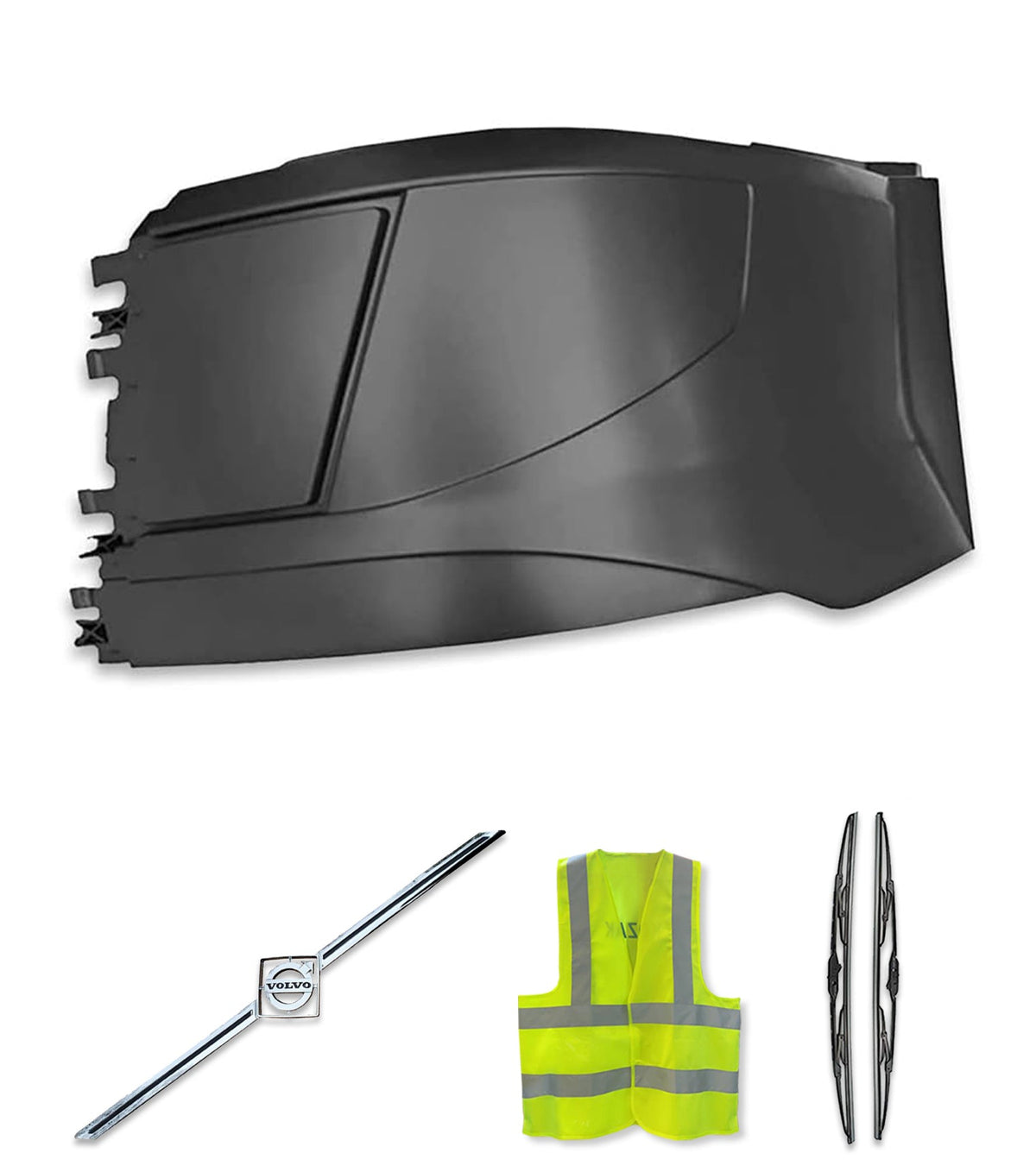 Bumper Corner No Fog Hole Plastic Driver 2016-2017 Volvo VNL