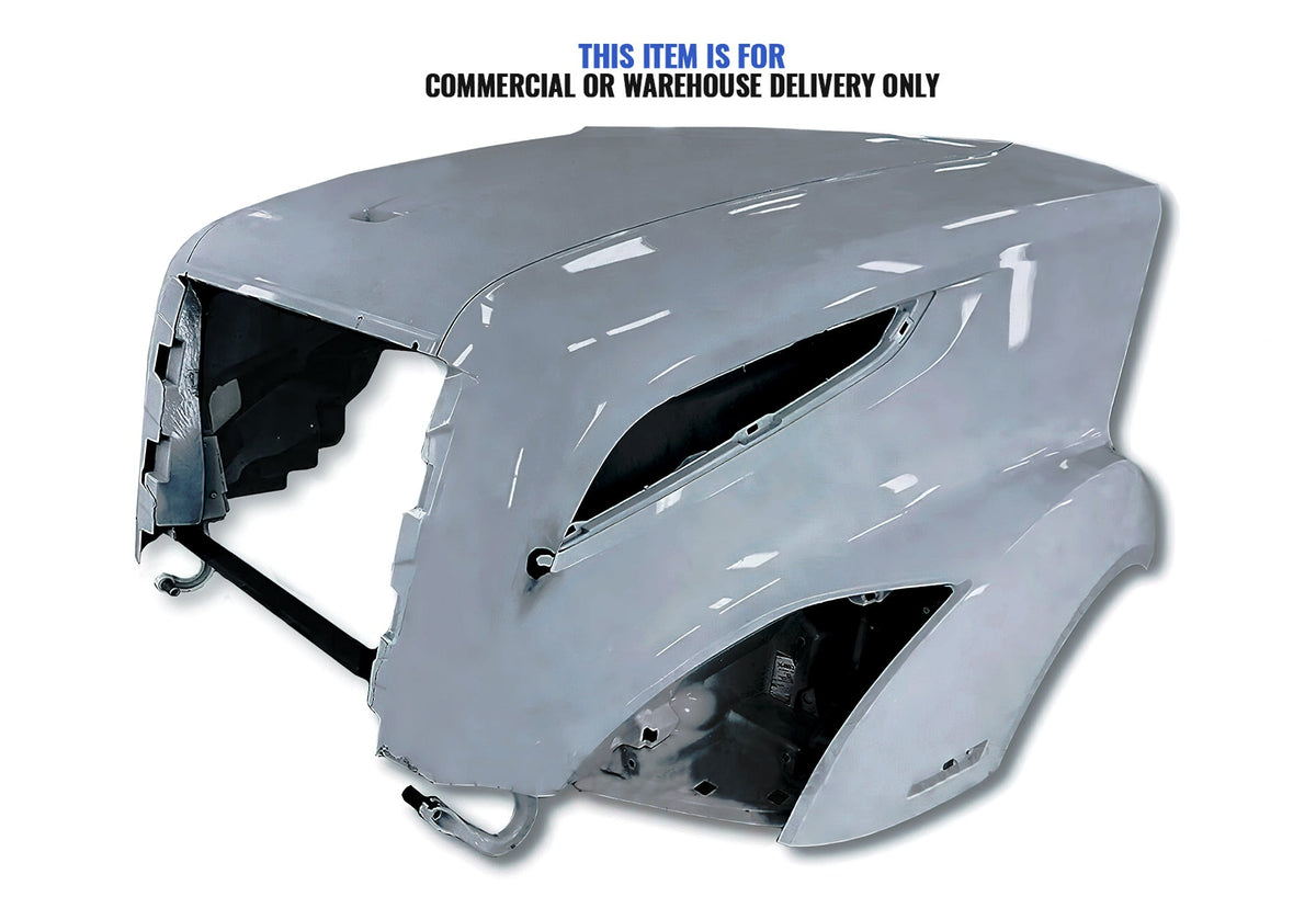 Hood Shell Fiberglass w/ with Turn Marker Lights 2018+ Volvo VNL