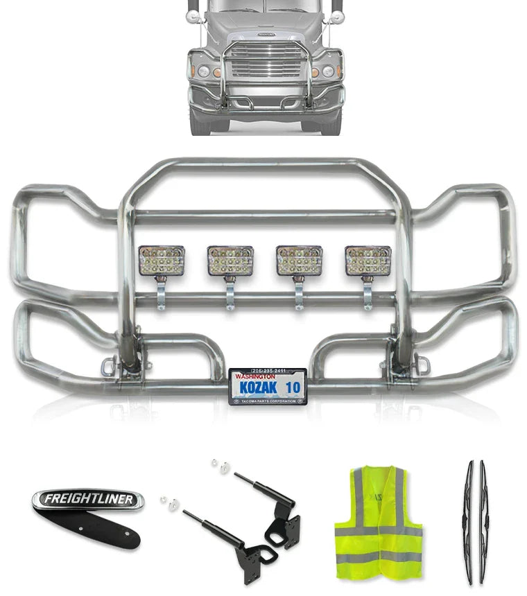 Front Grille Guard Large Chrome Freightliner Century