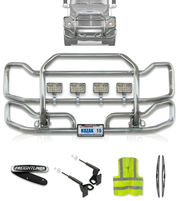 Front Grille Guard Large Chrome Freightliner Century