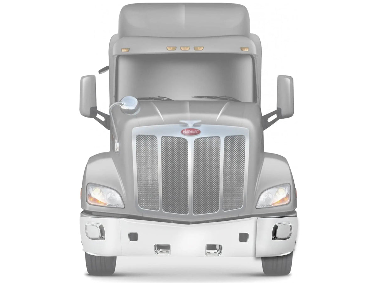 Chrome Plastic Bumper Corner Left Side No Fog Light Hole for Peterbilt 579 - 