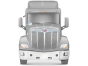 Chrome Plastic Bumper Corner Left Side No Fog Light Hole for Peterbilt 579 - 