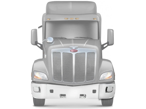 Chrome Plastic Bumper Corner Left Side No Fog Light Hole for Peterbilt 579 - 