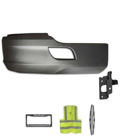 Bumper Extension Corner Plastic Black Passenger Kenworth T680