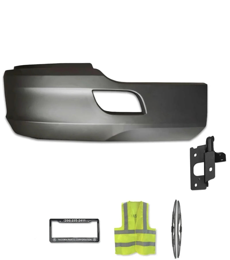 Bumper Extension Corner Plastic Black Passenger Kenworth T680