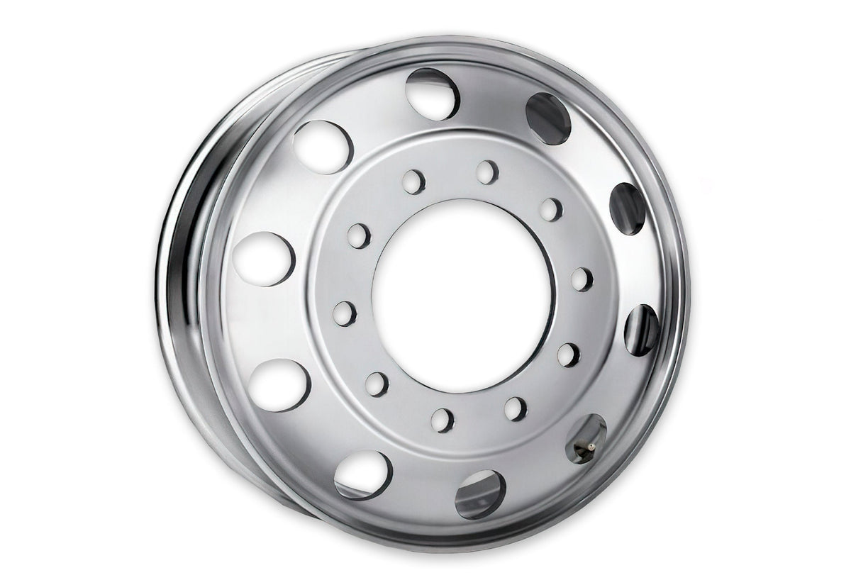 Forged Aluminum Wheel 22.5" x 8.25" 10 Lug on 285.75 mm Semi-Polished