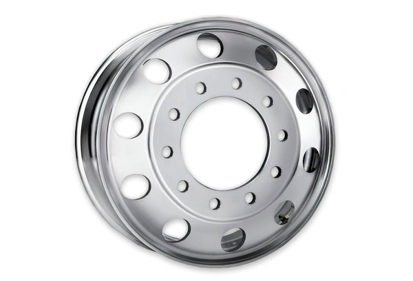 Forged Aluminum Wheel 22.5" x 8.25" 10 Lug on 285.75 mm Semi-Polished