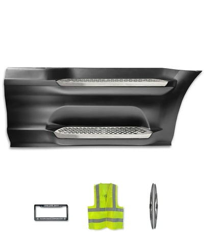 Front Step Side Panel w/Bracket, Upper & Lower Metal Steps Passenger 2022+ Peterbilt 579