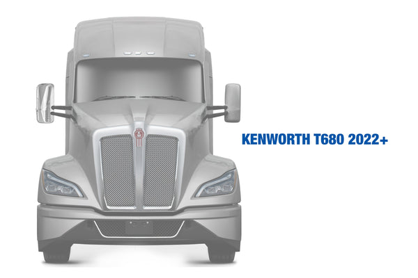 Door Mirror Cover Chrome Passenger 2022+ Kenworth T680 New Gen