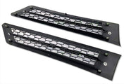 Side Hood Vents Black with Chrome Stripe Set 2018+ Freightliner Cascadia 116 126