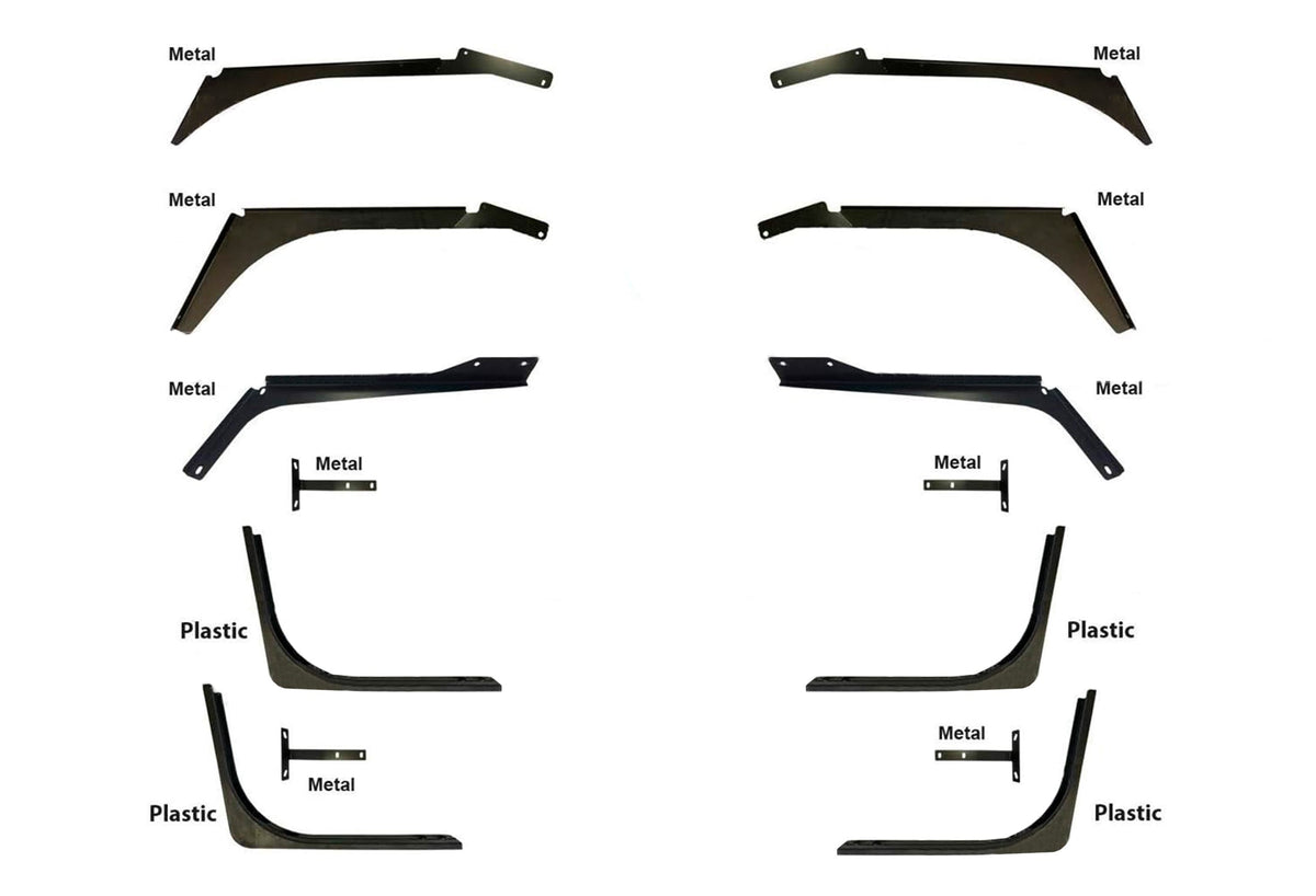 Lower and Upper Behind Cab Fairings With Extensions and Brackets Set 2004-2017 Volvo VNL