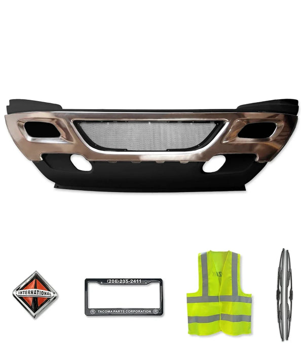 Bumper Center Plastic with Steel Trim 2008-2015 International Prostar