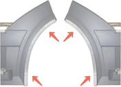 Accent Trims Fit Side Panel Stainless Steel 2004-2017 Volvo VNL