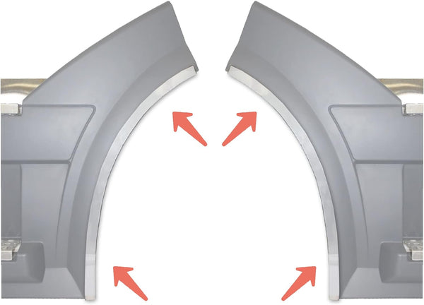 Accent Trims Fit Side Panel Stainless Steel 2004-2017 Volvo VNL