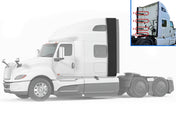 Top and Lower Wind Fairing Cab Extenders w/Brackets Driver International LT625