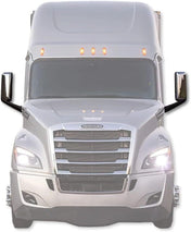 Kozak CHROME Finish Heated Door Mirror Pair SET Left and Right for Freightliner Cascadia 2018 and newer Semi Trucks PLUS Freightliner LOGO, 2x22" Windshield Wipers and Kozak Vest