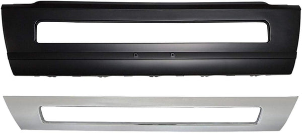 Bumper Plastic No Fog Hole and Chrome Trim Set 2016-2017 Volvo VNL