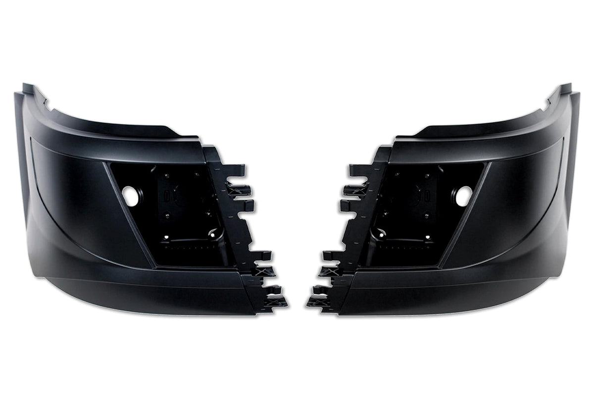 Bumper Corners With Fog Holes Plastic Set 2016-2017 Volvo VNL