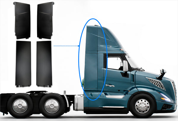 Cabin Fairing Upper and Lower Air Deflectors Set 2025 2026 Volvo VNL 300 New