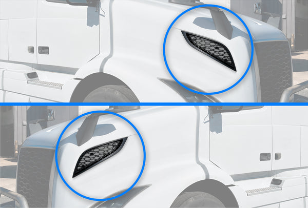 Air Hood Intake Vent Grilles Set 2018+ Volvo VNR