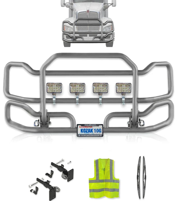 Front Grey Grille Guard Large Kenworth T660