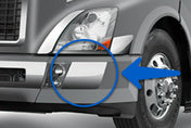 Bumper Corner Chrome Trim Driver 2004-2015 Volvo VNL